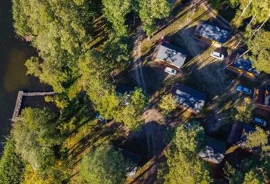 Domki typu Harnaś z lotu ptaka